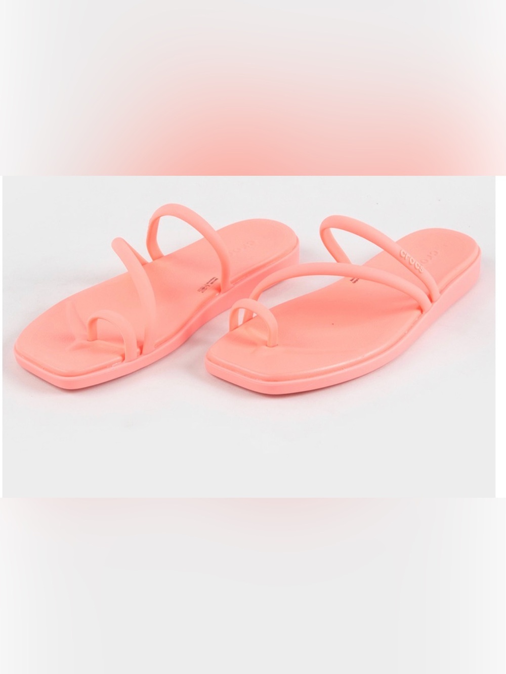 Crocs Miami Toe Loop Women’s Pink Croslite Sandals(10)